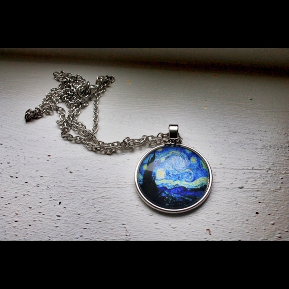 3/$15 🎉 Van Gogh Starry night necklace - Picture 2 of 7